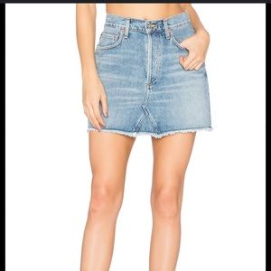 AGOLDE Quinn High Rise Mini Skirt in Devotee
